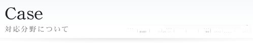 Case 対応分野について